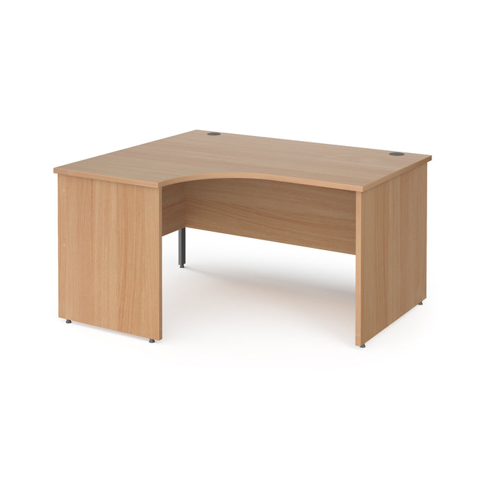 Contract 25 left hand ergonomic desk with panel ends and corner leg