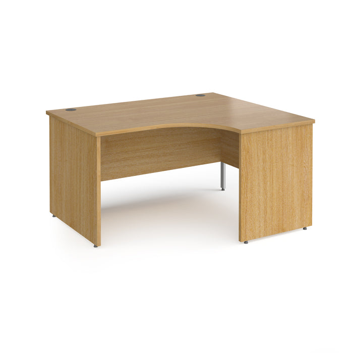 Contract 25 right hand ergonomic desk with panel ends and corner leg