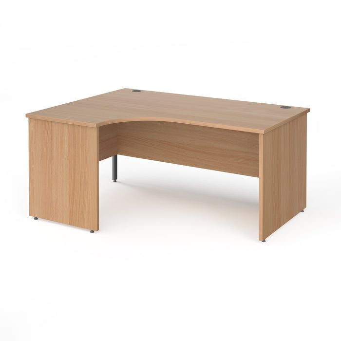 Contract 25 left hand ergonomic desk with panel ends and corner leg