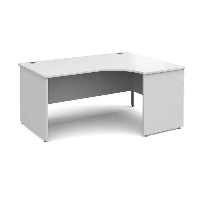 Contract 25 right hand ergonomic desk with panel ends and corner leg