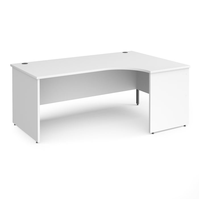 Contract 25 right hand ergonomic desk with panel ends and corner leg