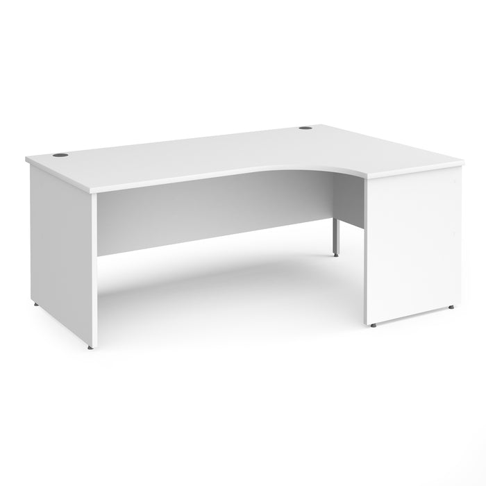 Contract 25 right hand ergonomic desk with panel ends and corner leg