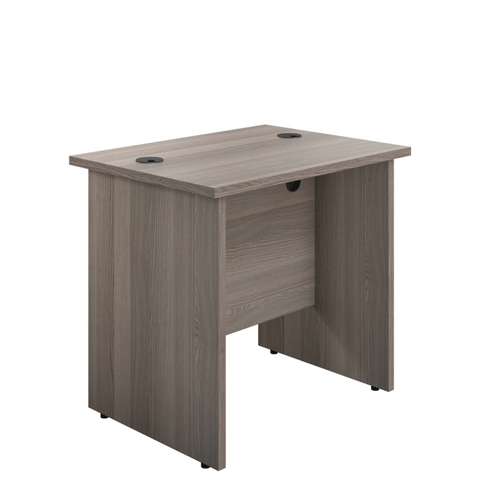 Panel Rectangular Desk 1600 X 600 Grey Oak No Pedestal