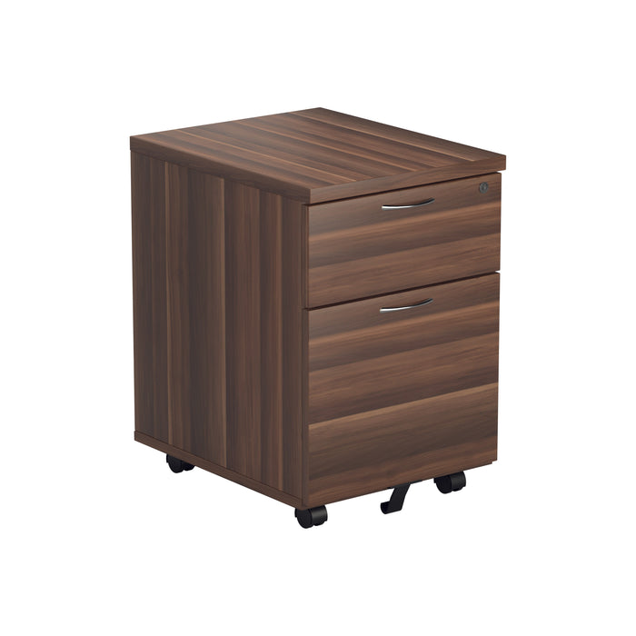 2 Drawer Mobile Pedestal Dark Walnut