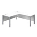 Goal Post Right Hand Return Desk 1800 X 800 White With Silver Frame