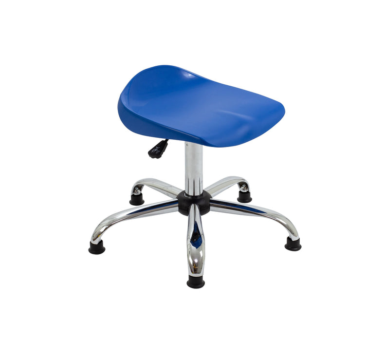 Titan Swivel Senior Stool Blue Glides