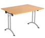 One Union Rectangular Folding Table 1200 X 700 Silver Beech