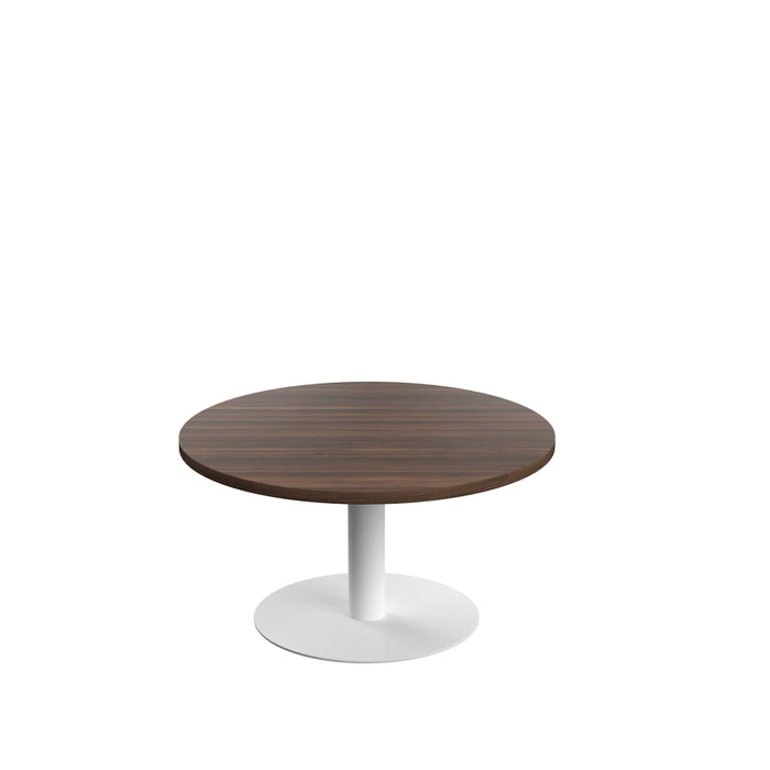 Contract Low Table Dark Walnut With White Leg 800Mm