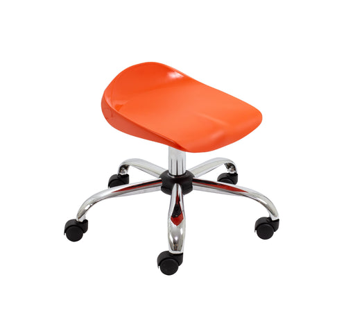 Titan Swivel Junior Stool Orange Castors