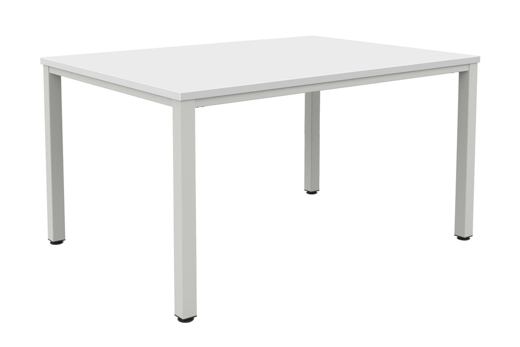 Fraction Infinity Meeting Table 140 X 80 White Silver Legs