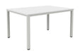 Fraction Infinity Meeting Table 140 X 80 White Silver Legs