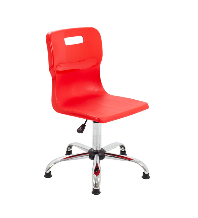 Titan Swivel Senior Chair Red Glides