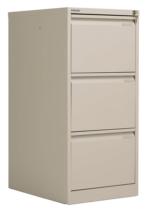 Bisley 3 Drawer Classic Steel Filing Cabinet Grey