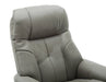Teknik Denver Recliner Grey Leather Look with Swivel Recline Function Stylish Natural Wood Five Star Base and Matching Footstool - image 5