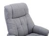 Teknik Denver Recliner Light Grey Fabric with Swivel Recline Function Stylish Natural Wood Five Star Base and Matching Footstool - image 7