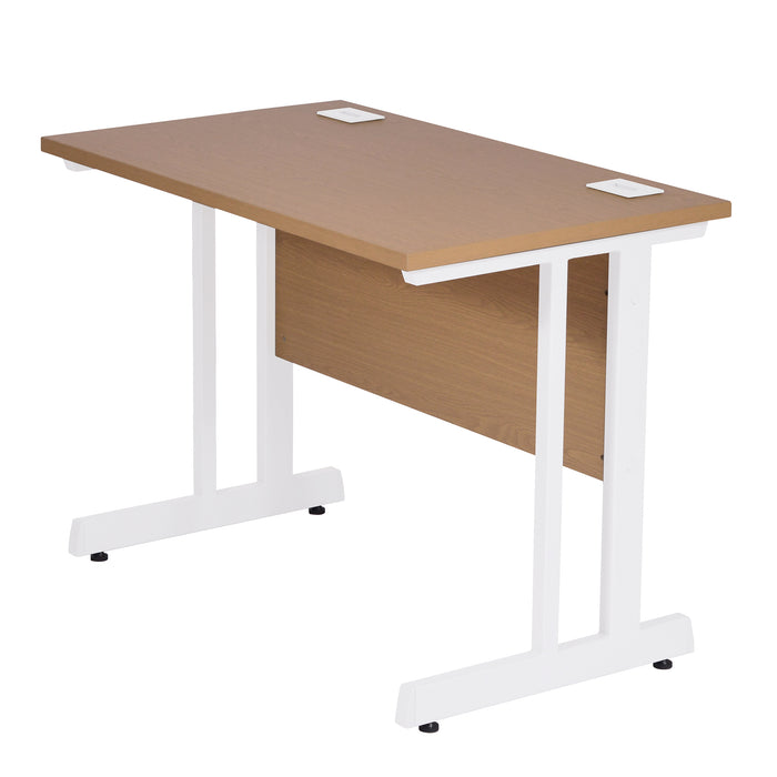 Rectangular Desk - 1000mm Wide, 600mm Deep with Cable Management & Modesty Panel