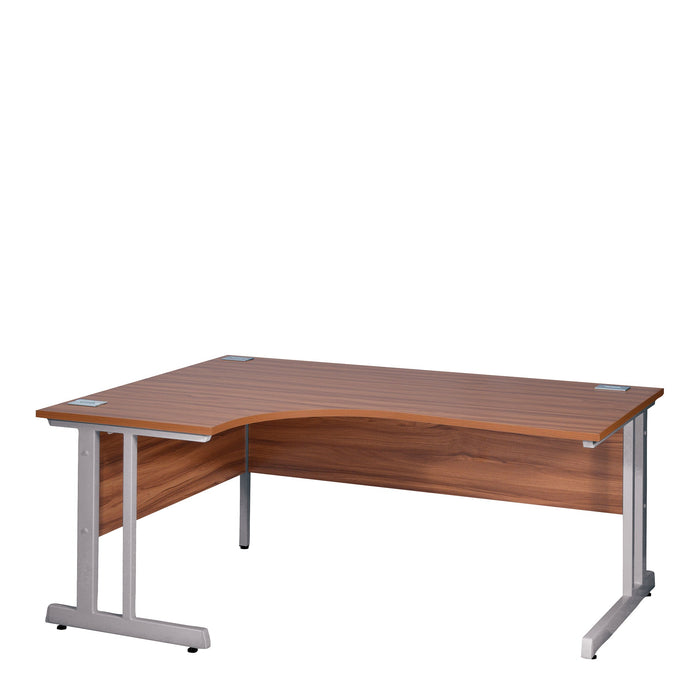 Ergonomic Corner Desk - 1400mm Wide, 800-1200mm Deep with Cable Management & Modesty Panels