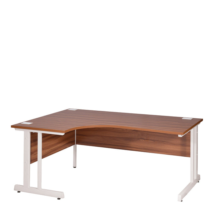 Ergonomic Corner Desk - 1400mm Wide, 800-1200mm Deep with Cable Management & Modesty Panels