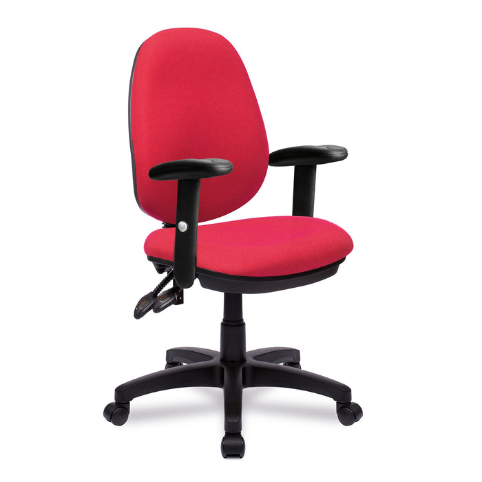 Medium Back Operator Chair - Twin Lever with Height Adjustable Arms