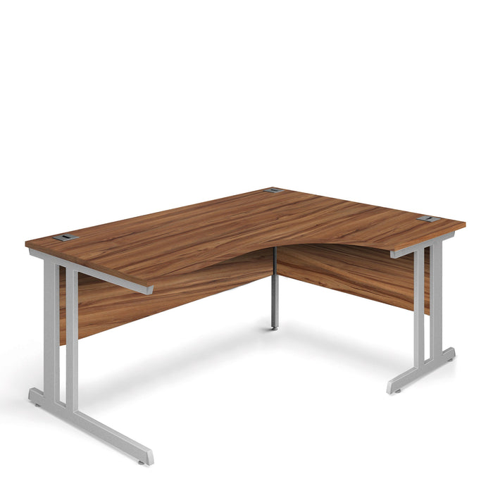 Ergonomic Corner Desk - 1400mm Wide, 800-1200mm Deep with Cable Management & Modesty Panels