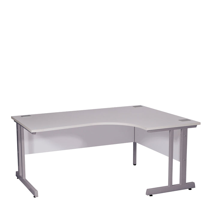 Ergonomic Left Hand Corner Desk - 1800mm Wide, 800-1200mm Deep with Cable Management & Modesty Panels