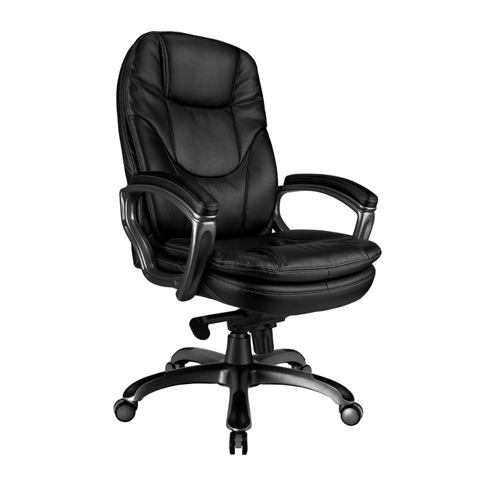 Luxurious High Back Leather Executive Chair - Black