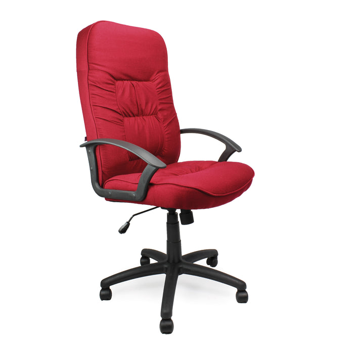 High Back Fabric Executive Armchair with Sculptured Stitching Detail