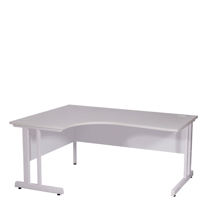 Ergonomic Corner Desk - 1400mm Wide, 800-1200mm Deep with Cable Management & Modesty Panels