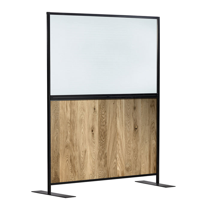 Frosted Purespex & Oak Partition Screen