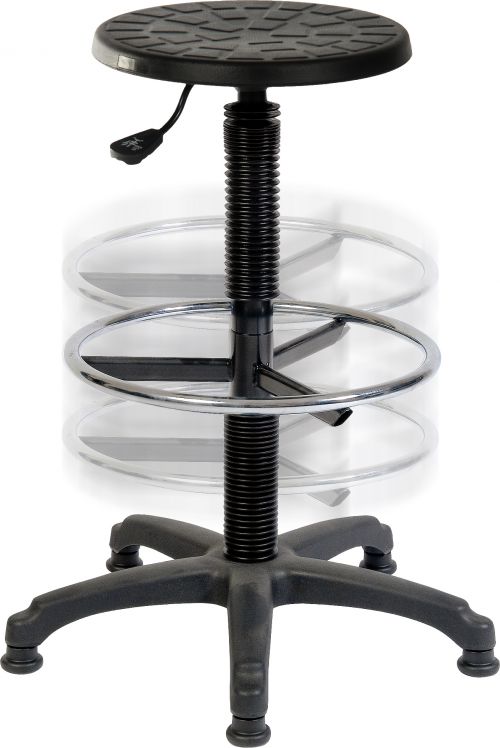 Teknik Polly Stool With Deluxe Ring Kit Conversion Easy Clean Seat and Movable Footring