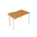 Cb 1 Person Extension Bench With Cut Out 1400 X 800 Nova Oak White