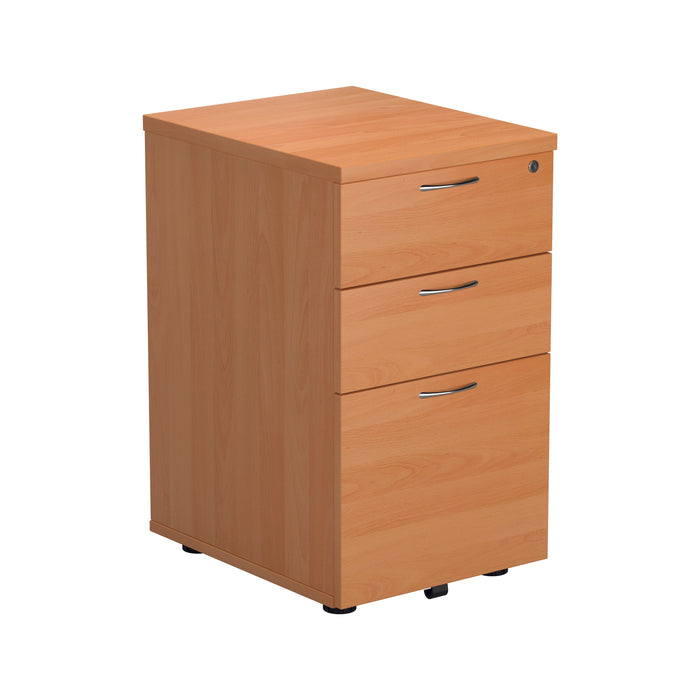 3 Drawer Under Desk Pedestal Beech