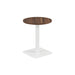 Contract Mid Table Dark Walnut With White Leg 600Mm