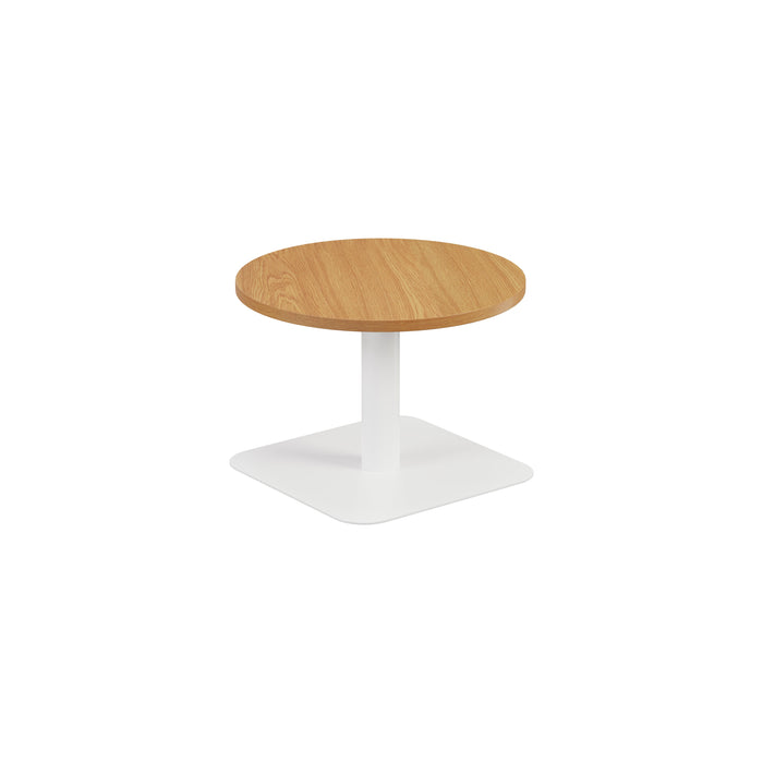 Contract Low Table Nova Oak With White Leg 600Mm