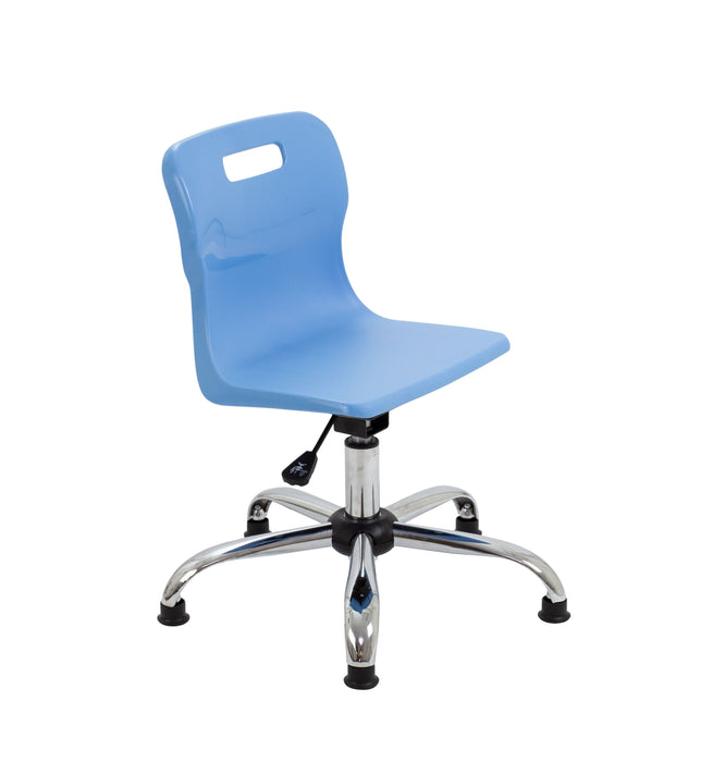 Titan Swivel Junior Chair Sky Blue Glides