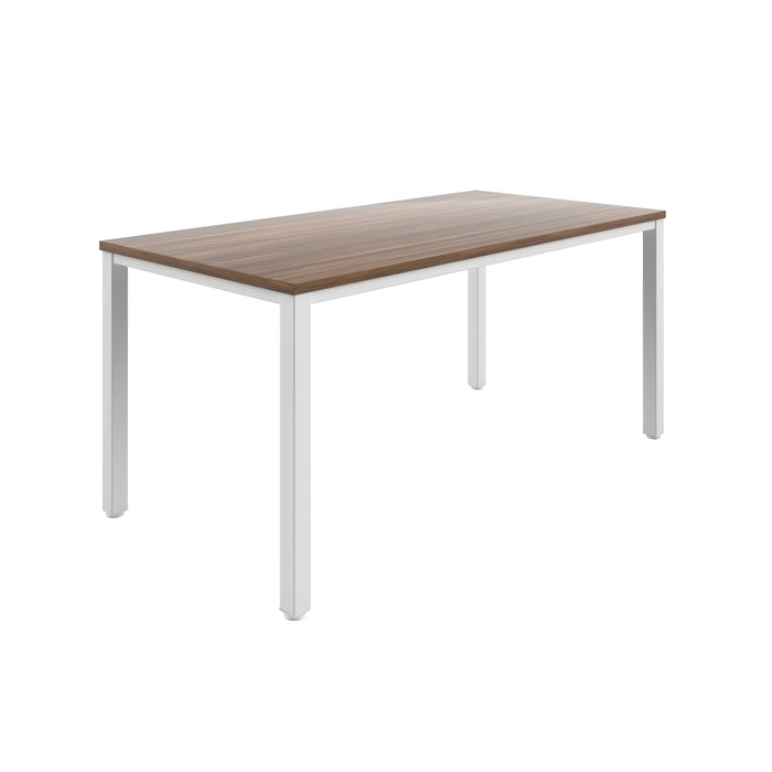 Fraction Infinity Meeting Table 160 X 80 Dark Walnut White Legs