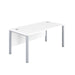 Goal Post White Rectangular Desk 1200 X 800 Silver