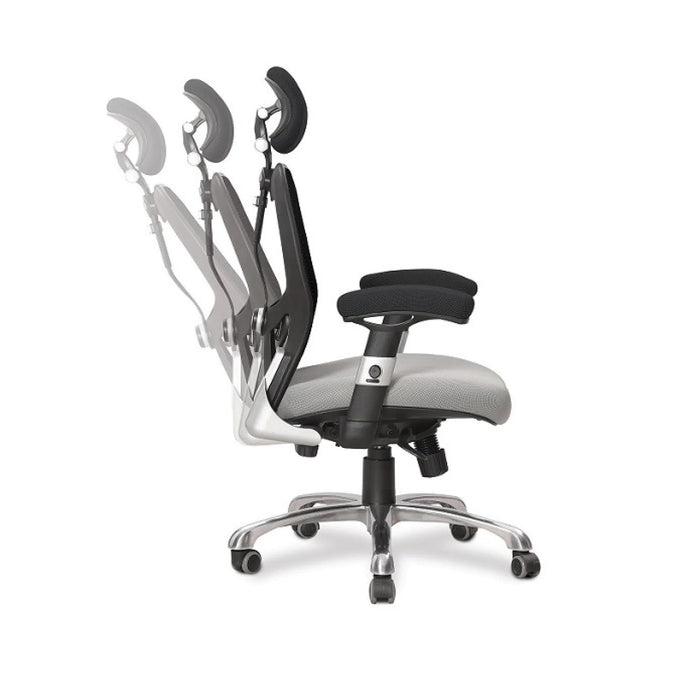 Ergo - Mono Two Tone Ergonomic Luxury High Back Executive Mesh Chair with Chrome Base Certified for 24 Hour Use