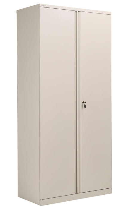 Bisley Essentials Steel Double Door Goose Grey Cupboard 1985