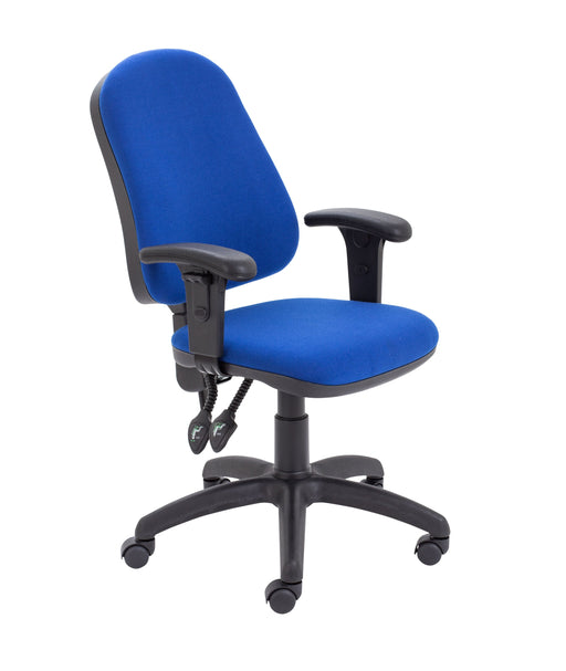 Calypso 2 High Back Operator Chair Royal Blue Adjustable Arms