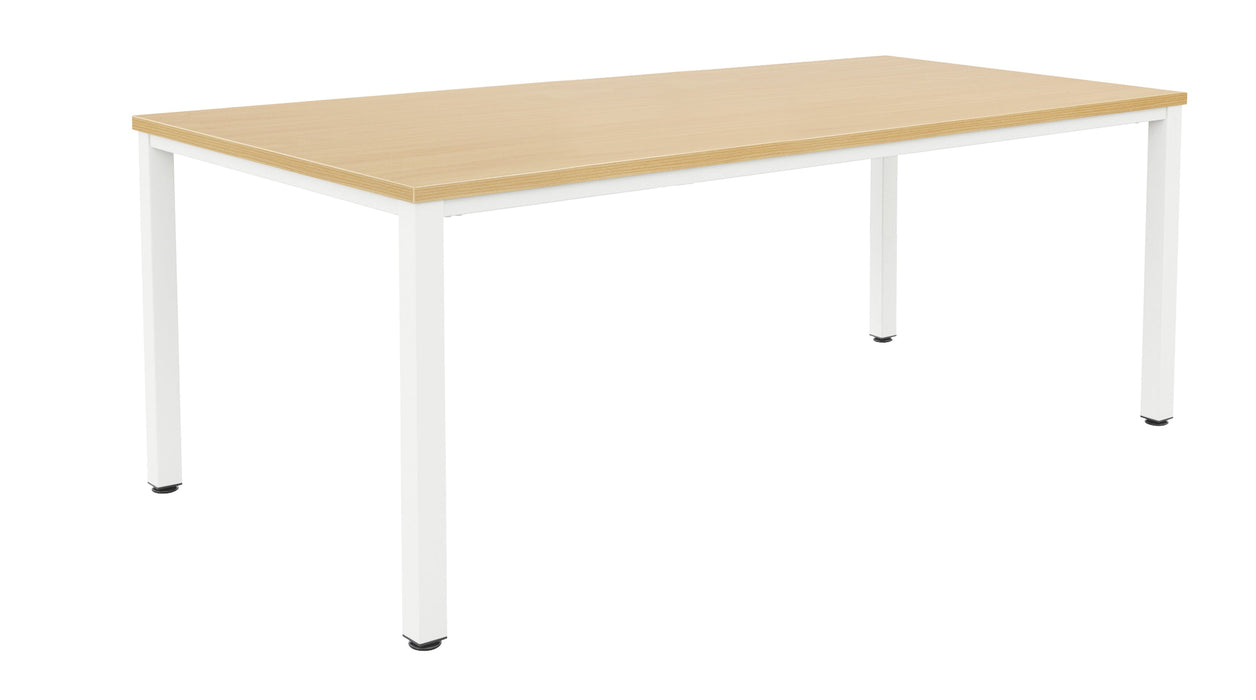 Fraction Infinity Meeting Table 180 X 80 Nova Oak White Legs