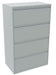 Bisley 4 Drawer Essentials Steel Side Filer Light Grey