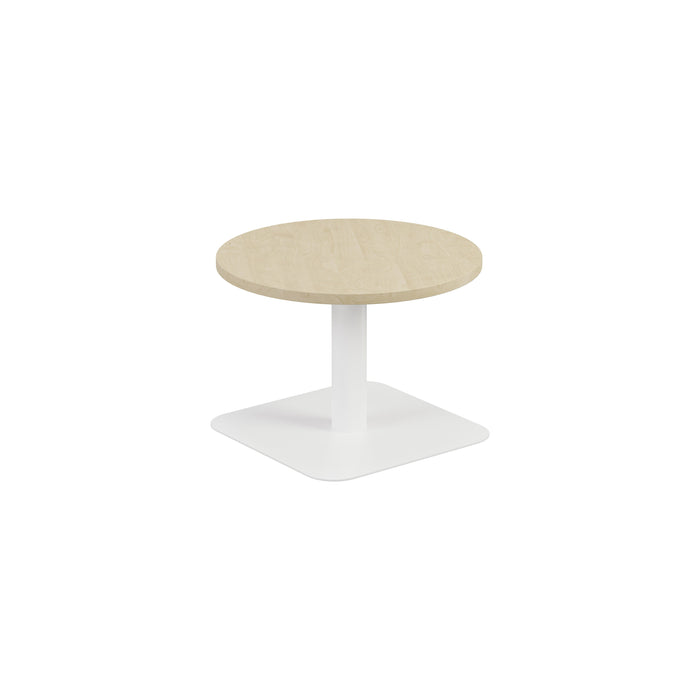 Contract Low Table Maple With White Leg 600Mm