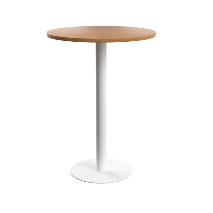 Contract High Table Nova Oak With White Leg 800Mm