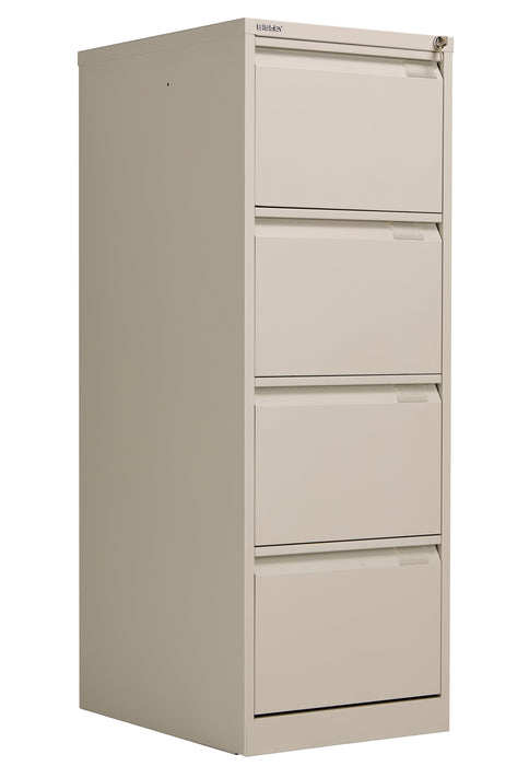 Bisley 4 Drawer Classic Steel Filing Cabinet Grey