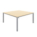 Fraction Infinity Meeting Table 160 X 160 Maple Silver Legs