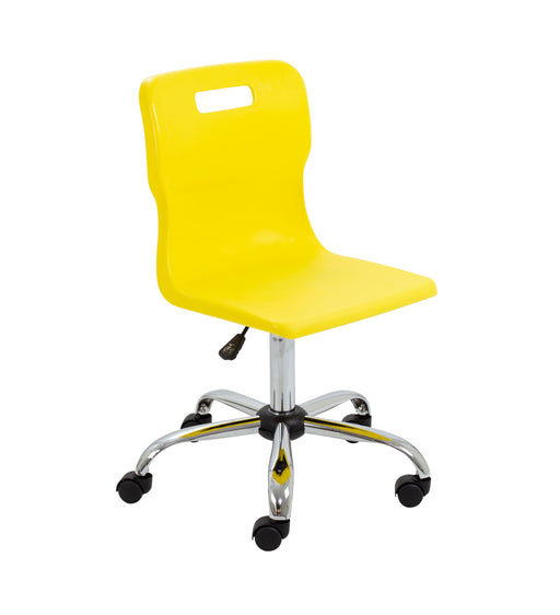 Titan Swivel Senior Chair Yellow Castors