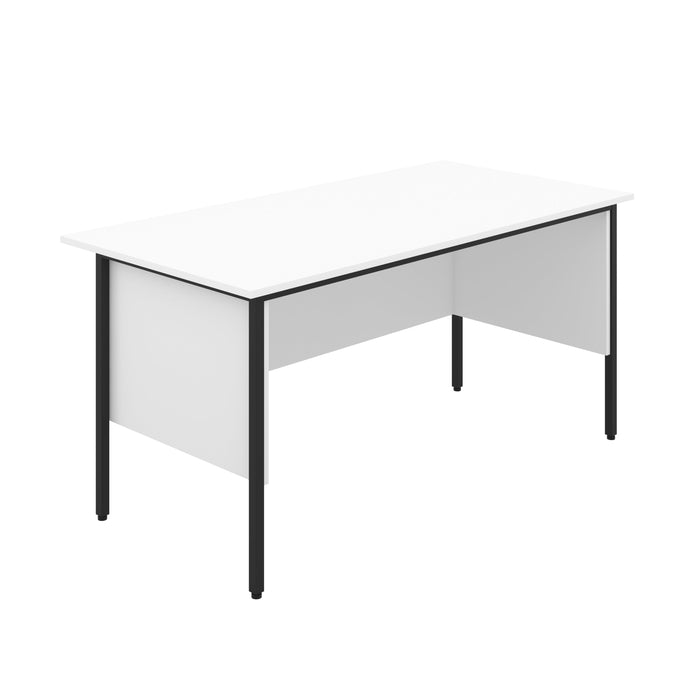 Eco 18 Rectangular Desk 1200 X 750 White With Black Frame