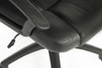 Teknik Leader Executive Bonded Leather faced chair in Black with a nylon base and matching armrests - image 3