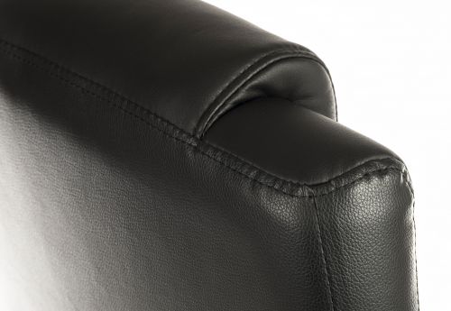 Teknik Leader Executive Bonded Leather faced chair in Black with a nylon base and matching armrests - image 4